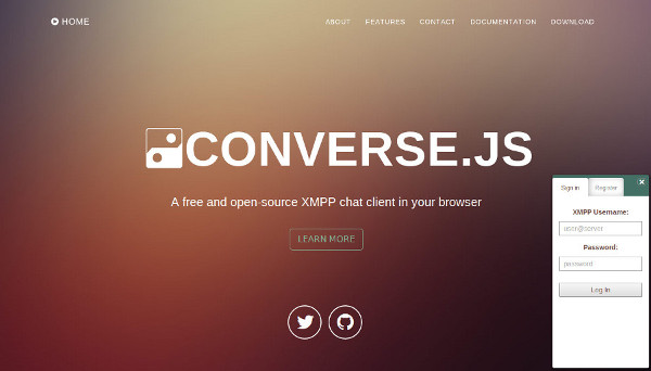 The converse.js website