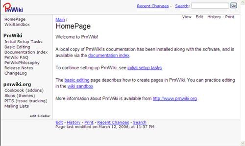 pmwiki 17 open source wiki engine/software