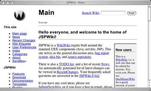 jspwiki 17 open source wiki engine/software